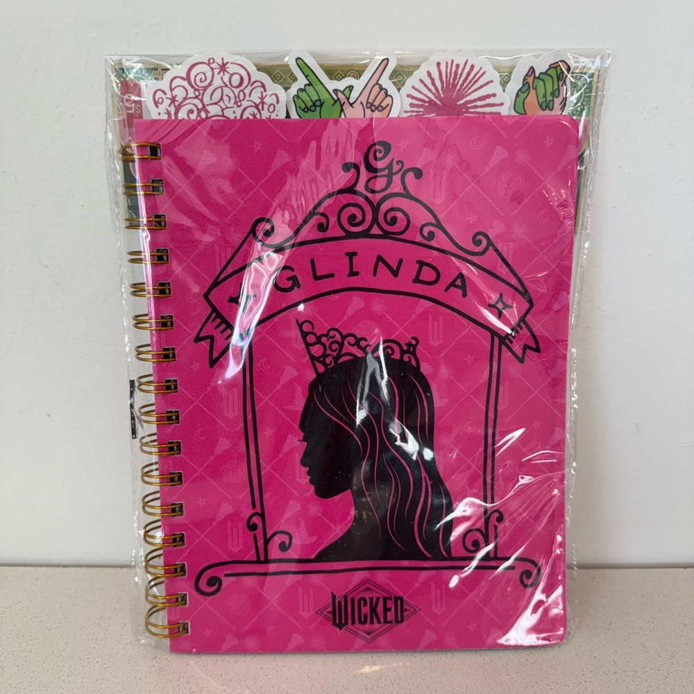 Wicked Glinda Tabbed Journal Hot Pink 96 Sheets Target Bullseye Playground NEW